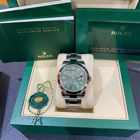 Rolex Datejust 41 New 10.2022 quadrante verde motif for